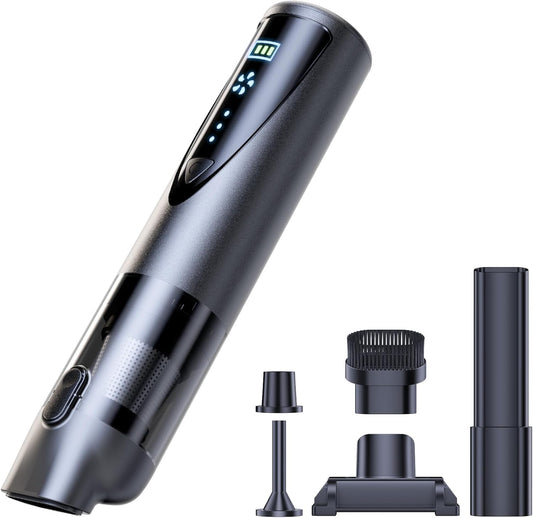 Rendoo Cordless Car Vacuum Cleaner - Portable Handheld Vacuum with Strong Suction, Wet/Dry Mini Vacuum for Car Detailing, Rechargeable Auto Vacuum with Detailing Kit