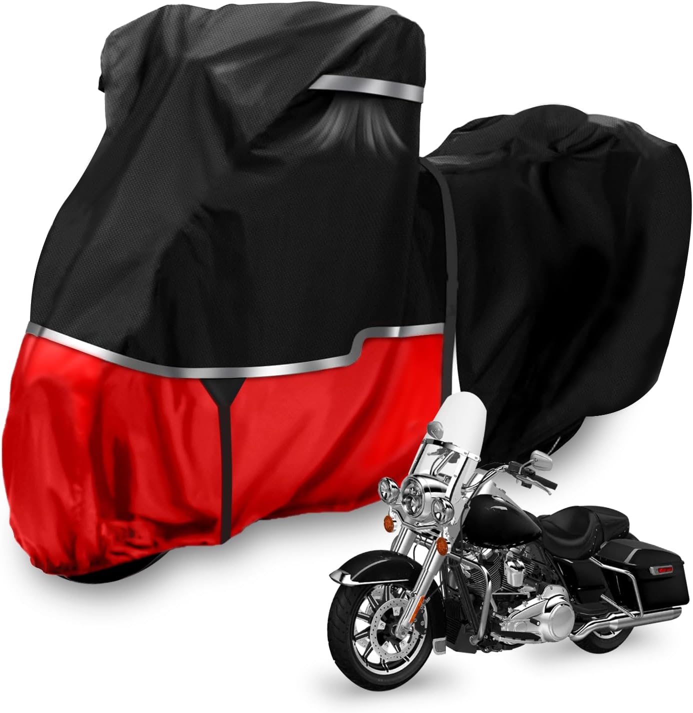 420D Waterproof Motorcycle Cover Replace for Harley Davidson Touring Models, Road Glide Special, Electra Glide Standard Motorcycle Cover for Snow Rain Dust Protection