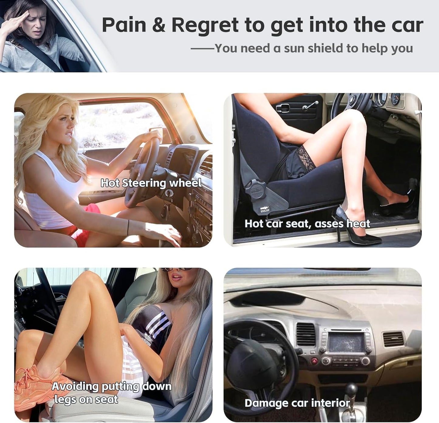 Sun Shade Sunshade for Nissan Altima Windshield Cover, 4-Layer Front Window Shade Custom fit Altima 2019-2025 Sun Visor 240T Retractable Shade Blocks UV Rays Cooler Car Accessories