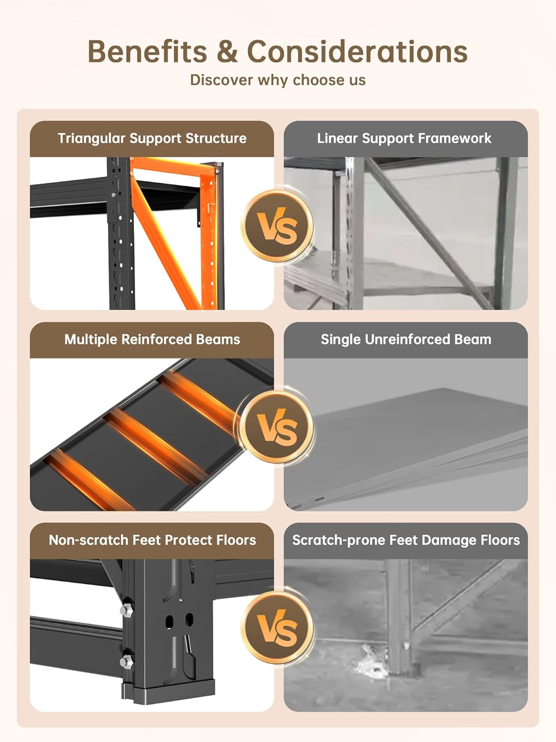 4-Tier Storage Shelves,79" H Heavy-Duty Garage Shelving Unit,Adjustable Industrial Metal Shelf System,3,200lbs Capacity,Tool Organizer for Garage,Workshop,32" W*20" D*79" H,Black