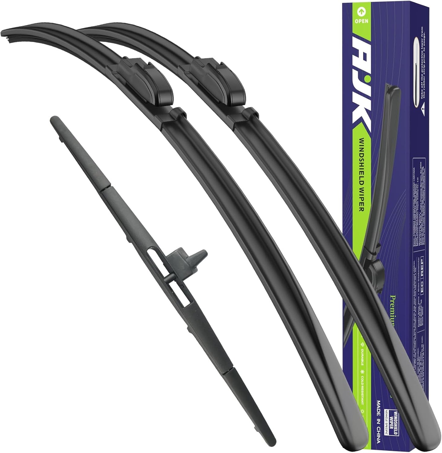 AJK Wiper Blades for Honda Pilot 2009 2010 2011 2012 2013 2014 2015, 2 Piece All Weather OEM Quality Automotive Replacement Windshield Wiper Blades for My Car