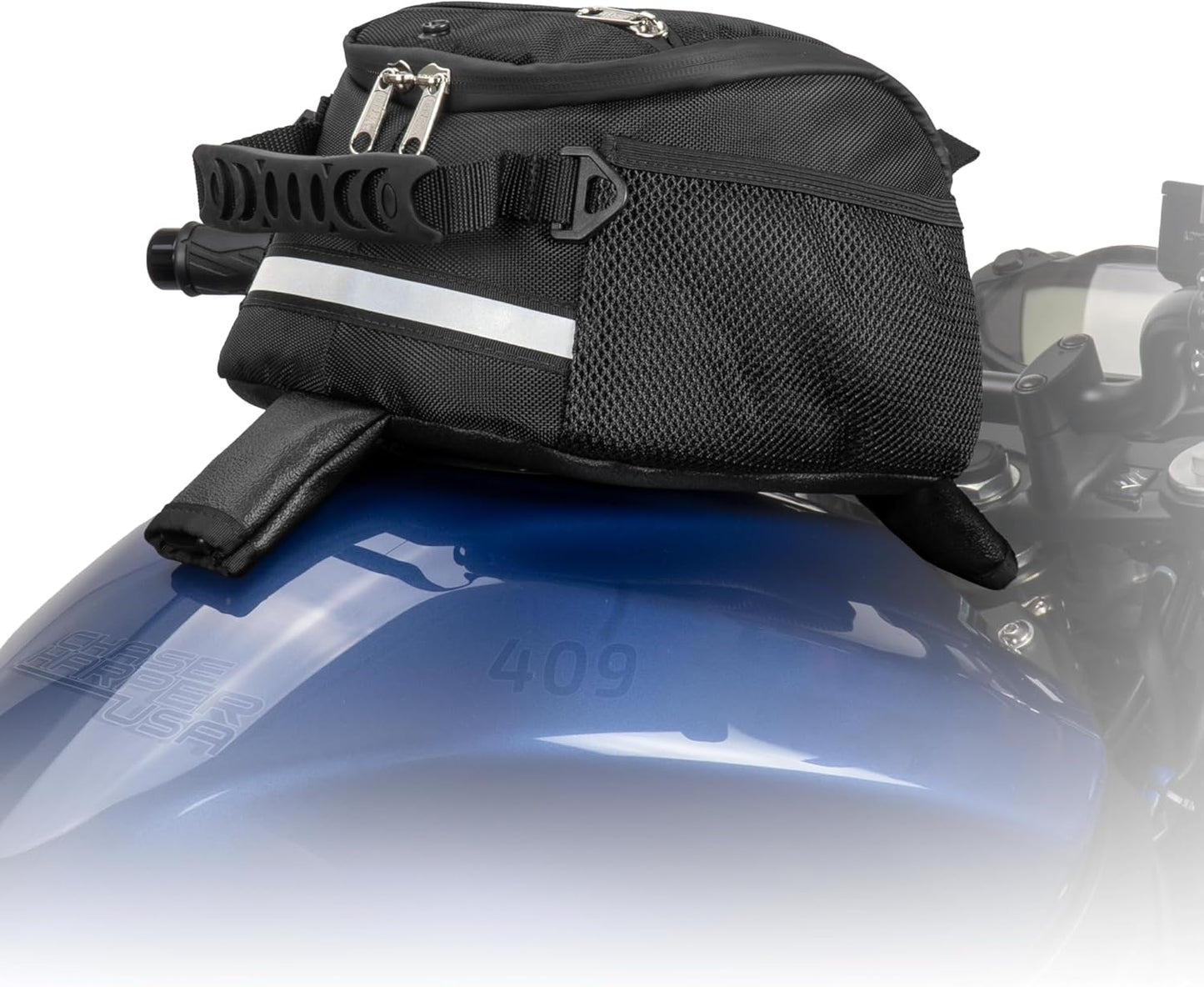 409M Magnetic Tank Bag - Water-Resistant, Tear-Resistant, Industrial Grade Ballistic Nylon with Anti-Scratch Rubberized Polymer Bottom, Super Strong Neodymium Magnets