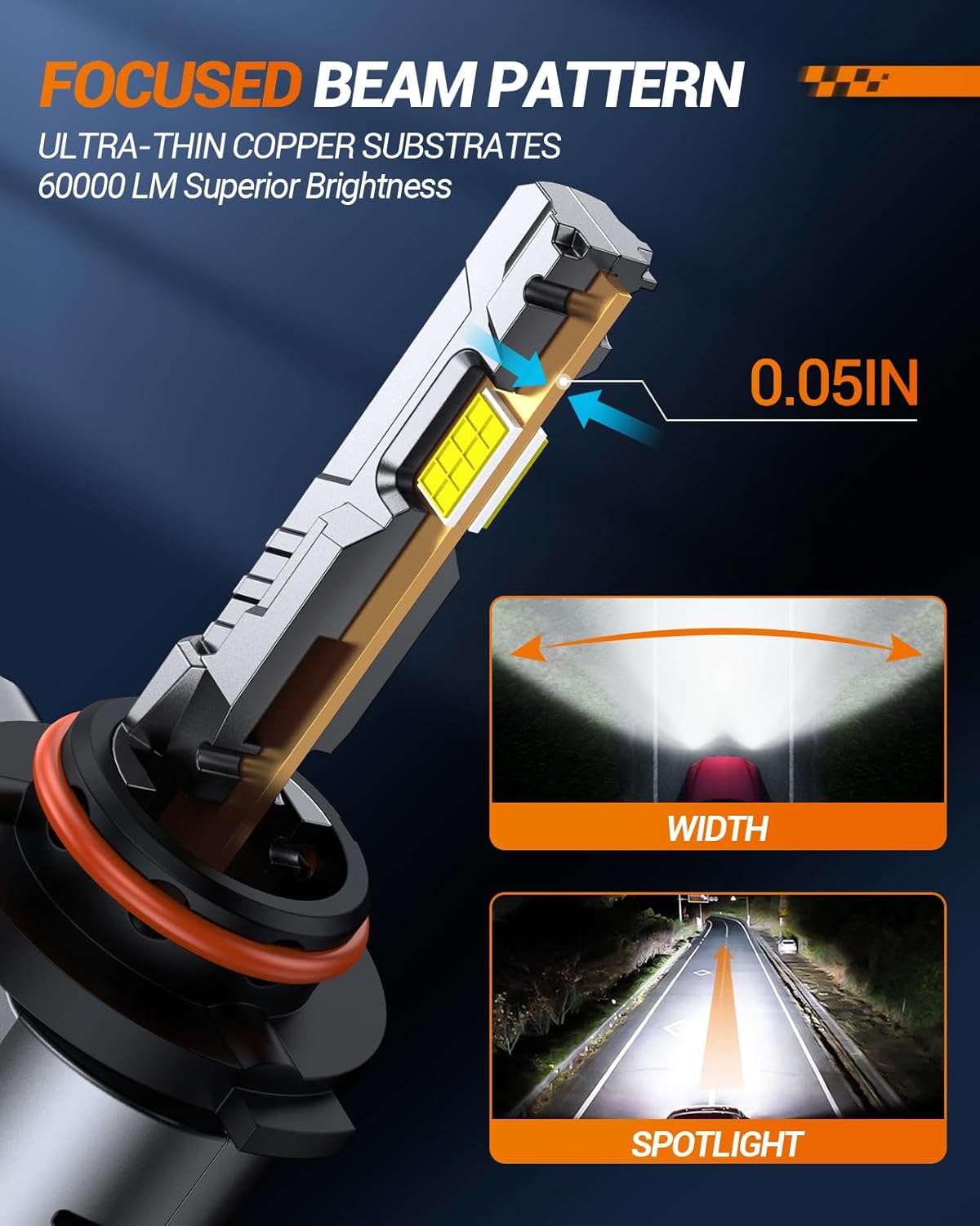 SEALIGHT 9005/HB3 9006/HB4 Fog Bulbs Combo, 90,000LM 1:1 Design 9005 9006 Fog Bulbs, Plug-N-Play, Pack of 4