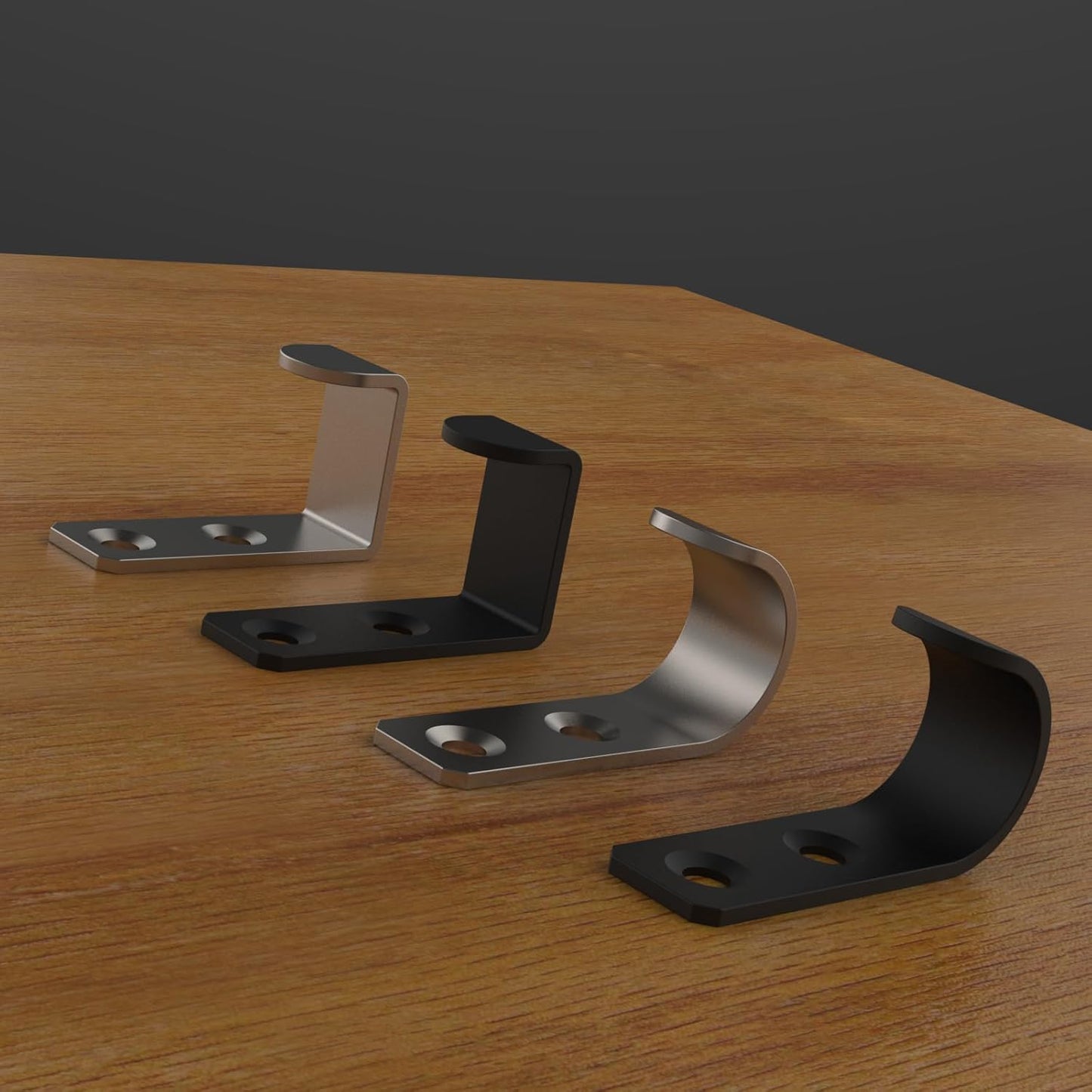 Wall Hooks Coat Hook Robe Hanging Robe & Towel Hooks, Utility Hooks Indoor Outdoor (Black-Square, 1.8x1)