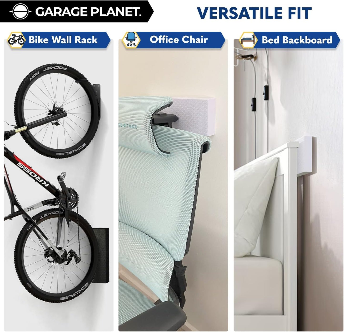 WP01 Garage Wall Protector Car Door Protector, Tool-Free, Designed in Australia (White, 2 Pack)