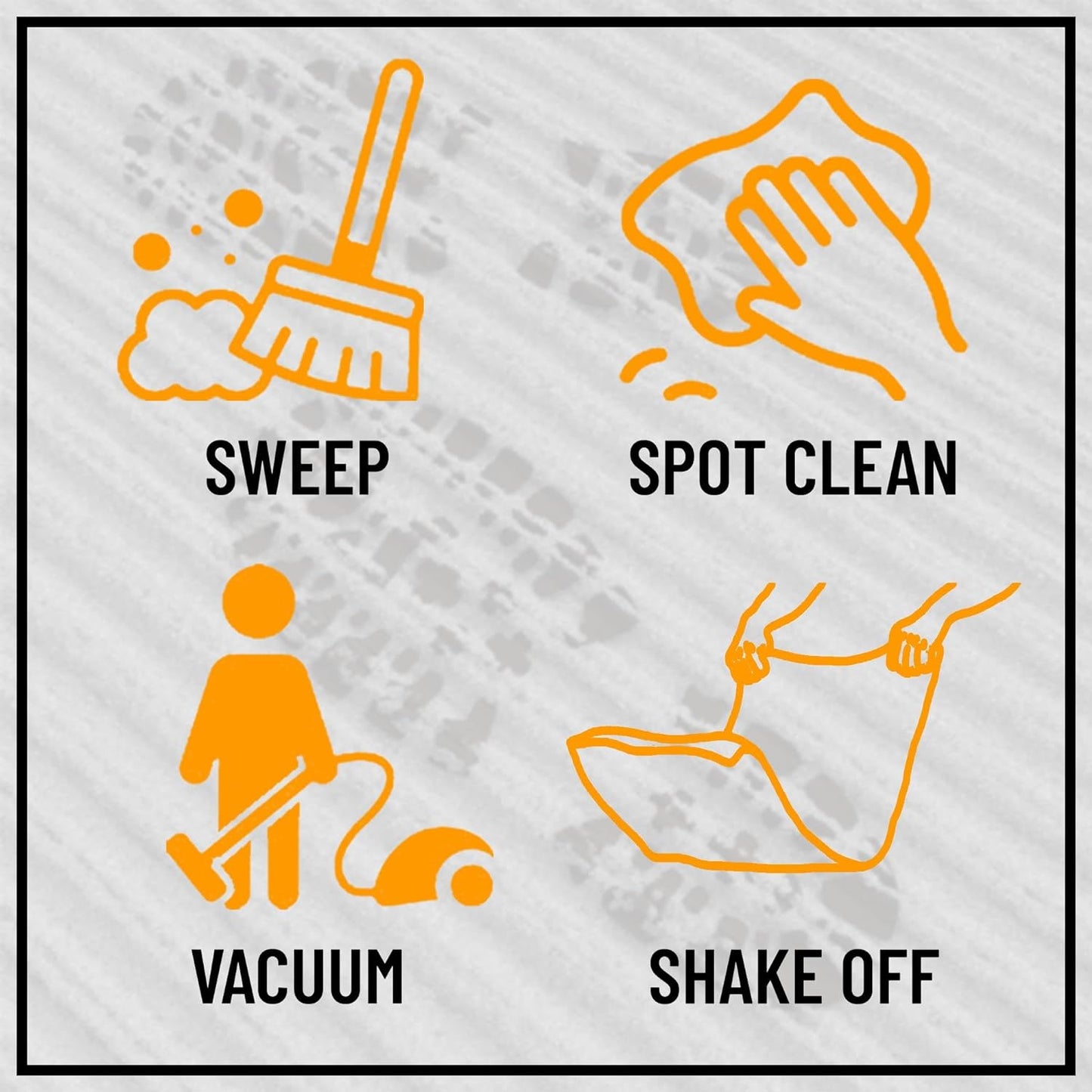 Ottomanson 2'7" x 46' Hallway Runner with Scraper Pile - Extra Durable Non-Slip Rug Mat for Indoor & Outdoor Use - Ideal for Kitchen, Entryway & Garage - High-Traffic Carpet, Gray