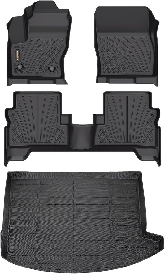 Binmotor-Floor Mats & Cargo Liner Set for Ford Escape 2013-2019, All Weather Car Floor Mat for Ford Escape Accessories, Rubber Mats TPE Car Liners Escape Trunk Liner Trunk Mat
