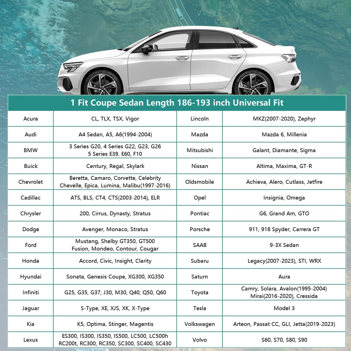 16 Layers Car Cover Waterproof All Weather, Heavy Duty Full Exterior Cover Universal Fit Coupe Ford Mustang/Shelby, Chevrolet Camaro/Corvette, Kia Optima, Audi A4/A5, BMW 5 Series 525i etc.