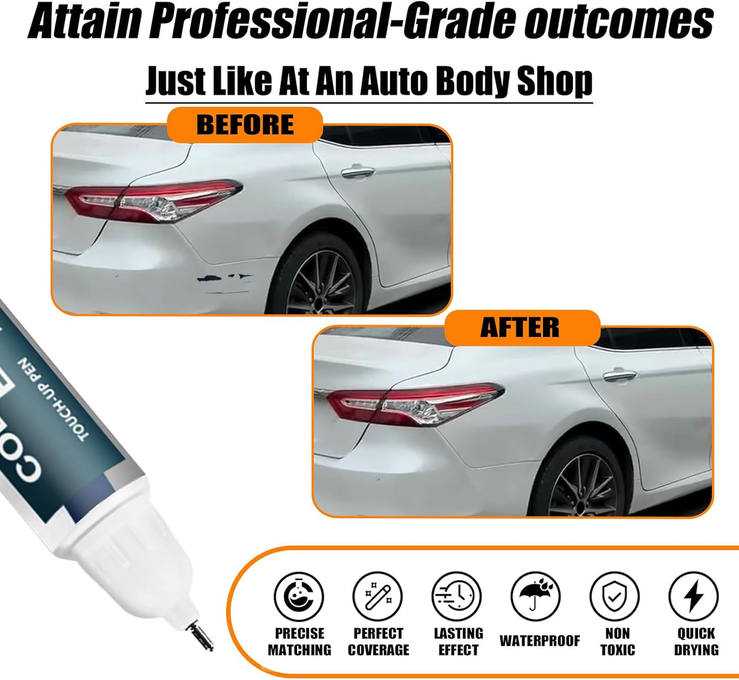 089 Wind Chill Pearl Tricoat Touch Up Paint for Toyota, Car Paint Pen Scratch Repair Two-In-One Touch Up Paint, Premium Car Scratch Remover for Deep Scratches