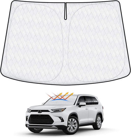 Windshield Sun Shade for Toyota Tundra (Limited, SR5, Platinum, TRD Pro) 2022-2025 2026, Custom Fit Foldable Front Window Sunshade Sun Visor for Tundra Accessories
