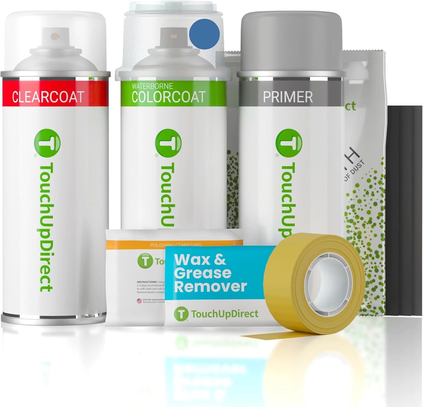 TouchUpDirect 8T6 Voodoo Blue Compatible with Toyota Exact Match Touch Up Paint Aerosol - Platinum Kit