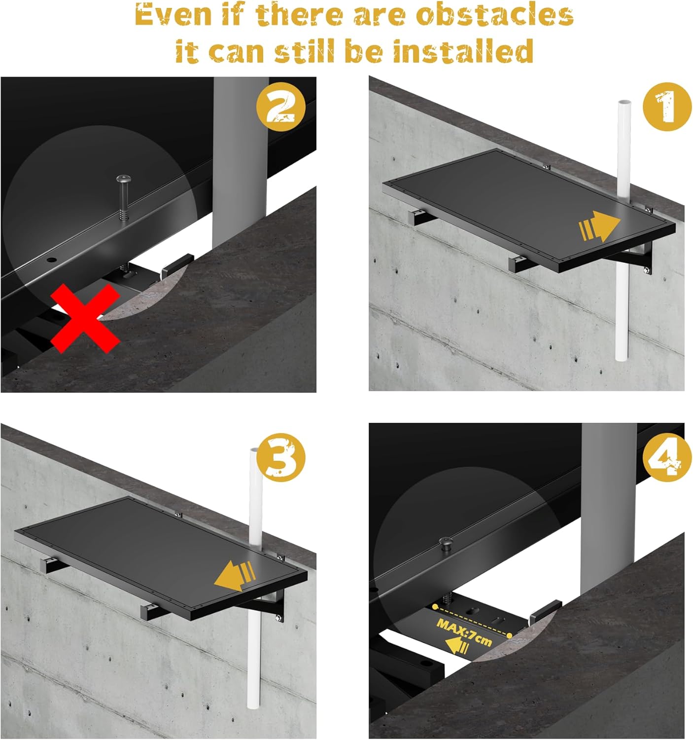 2pcs Garage Wall Shelving - 42in Extra Large Heavy Duty Floating Shelves with 30 Hooks, Load Capacity 1102 Lbs, Hanging Garage Storage Rack, Tool Hanger Organizer Utility Rack, For Home, Workshop