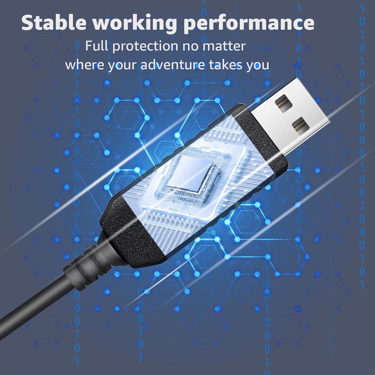 1.64Ft Radar Detector Cable - USB to RJ11 Plug Cable for Escort Radenso XP Uniden Beltronics Cobra Whistler - Premium Replacement Power Cord for Radar Detectors - Durable USB to RJ11 Connection