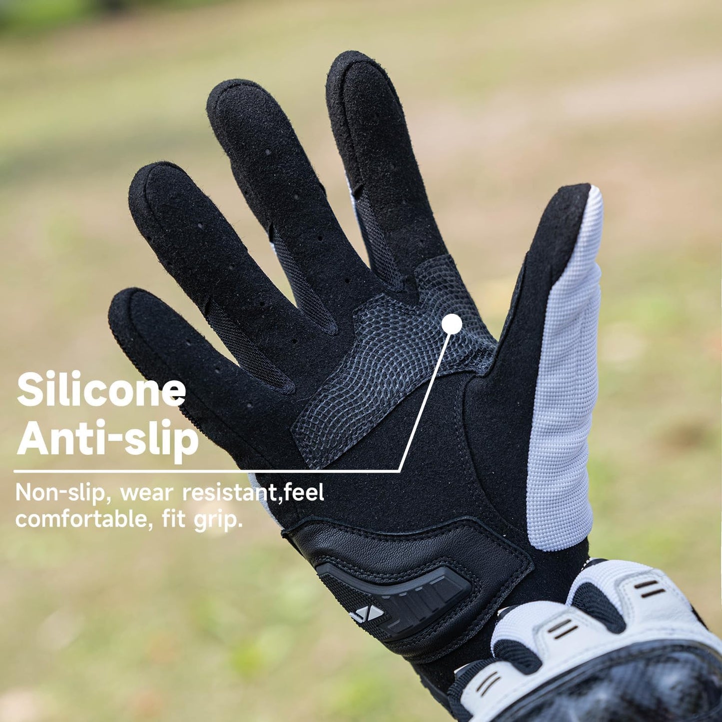 VXW High Protection Motorcycle Gloves for Men - Gel Palm Sliders& Joints Protection Design, High-Speed Sports Gear for MTB/ATV/BMX/Motocross/Racing/Dirt Bike Gear