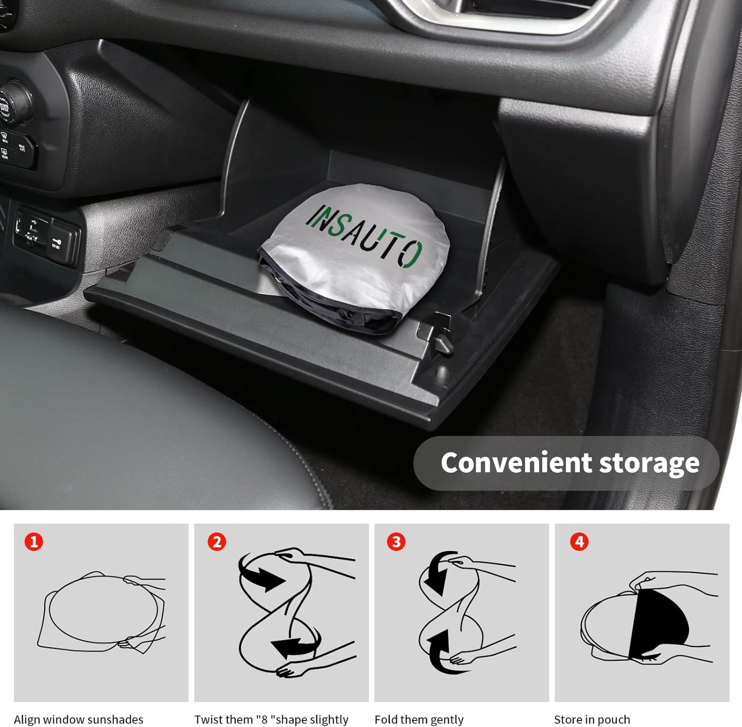 INSAUTO for Highlander Car Windshield Cover Windshield Sun Shade for Toyota Highlander 2020-2025 L LE XLE Limited Platinum Foldable Sunshade Front Window Custom Fit Vehicle Sun Protector