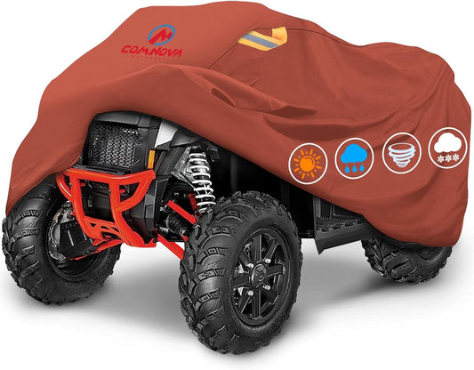 Comnova ATV Cover for 4 Wheelers - 84 Inch ATV Covers 600D Waterproof & Heavy Duty, Outdoor Four Wheeler Quad Cover All Weather Large for Polaris, Kawasaki, Arctic Cat, Honda, Yamaha and More