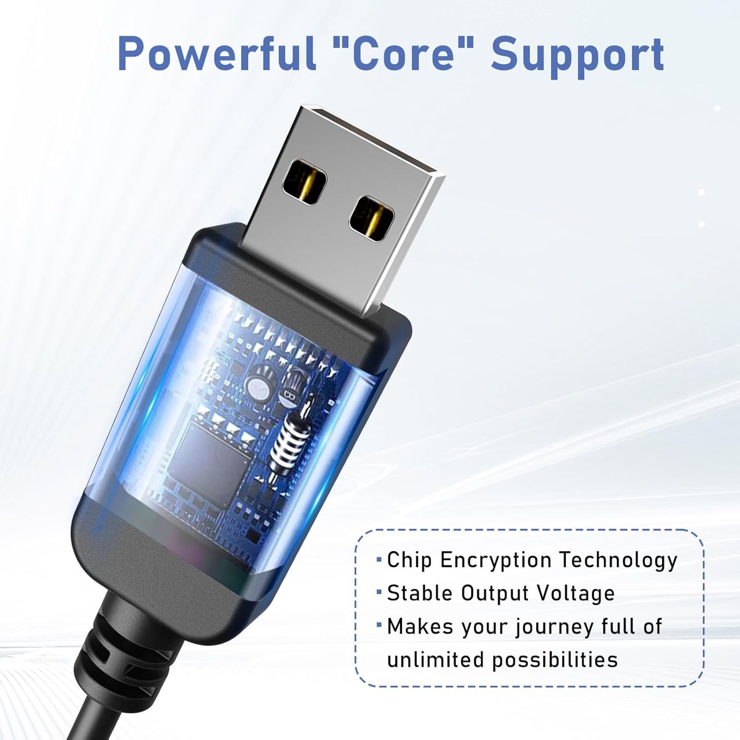 Radar Detector Power Cable, USB to RJ11 DC3.5 Cable,Replacement Radar Detectors Power Cable,for Escort Unide Radenso XP Beltronics Cob'r'a Whistler Radar Detector (RJ11-3.3FT)