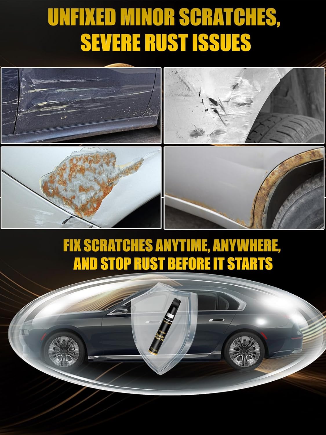 Black/Magnetic Black Pearl(G41) Touch Up Paint Compatible with Nissan, Exact Match Car Paint Pen Automotive Scratch Repair Remover Kit Quick & Easy Solution for Vehile Chips and Nicks