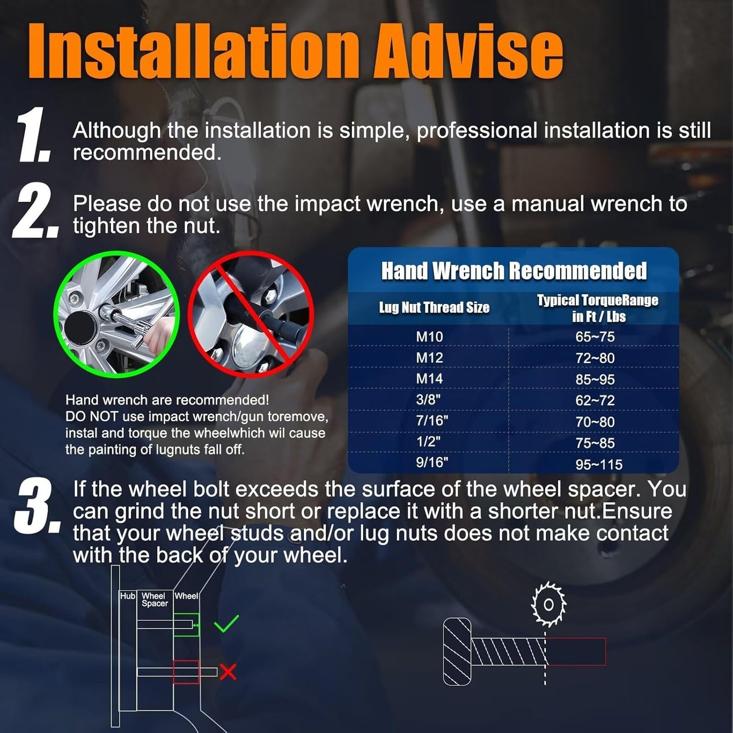 GAsupply 4x4(4X101.6mm) Wheel Spacers Fits for EZ GO EZGO Club Car Golf Carts & ATV, 4x100 to 4x100 Black ATV Wheel Spacer 1.5” / 38mm, 68mm Hub Bore, 1/2"-20 Thread Pitch, 4 Pack (1.5", Black)