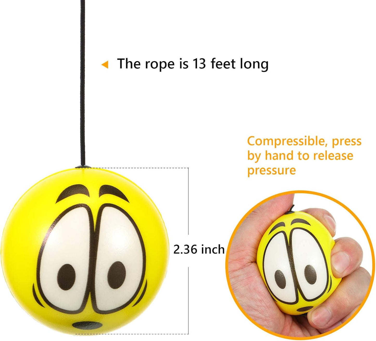 BBTO Double Garage Parking Aid Tennis Tennis Ball for Garage Parking includes Retracting Ball Sensor Assist Solution Car Stop Indicator (6 Pieces)