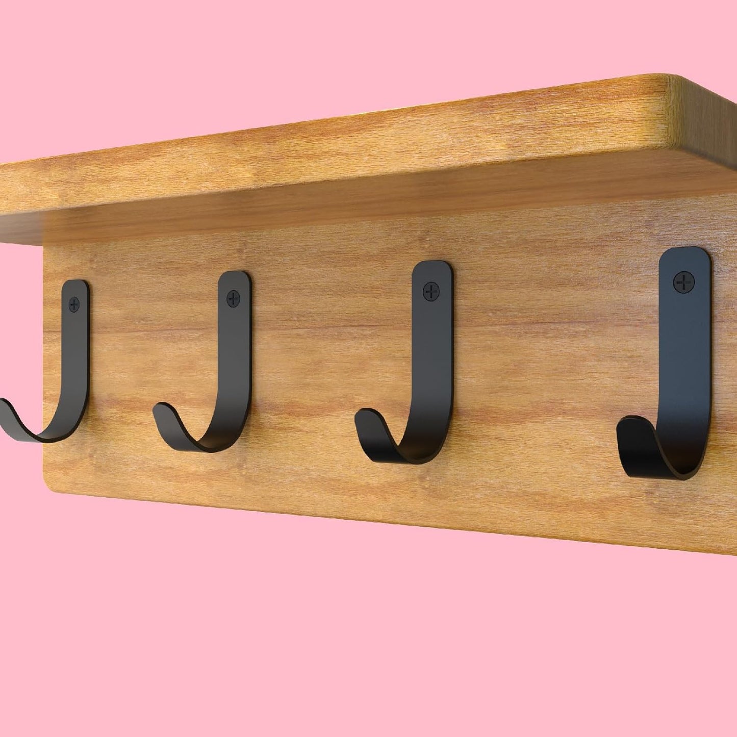 Stainless Steel Heavy Duty Coat Hook Wall Hooks Robe Hanger Hooks Hanging Hat Key Holder for Towel, Bag Indoor Outdoor (Black-U Shaped, 3x1.8inch, 8pcs)