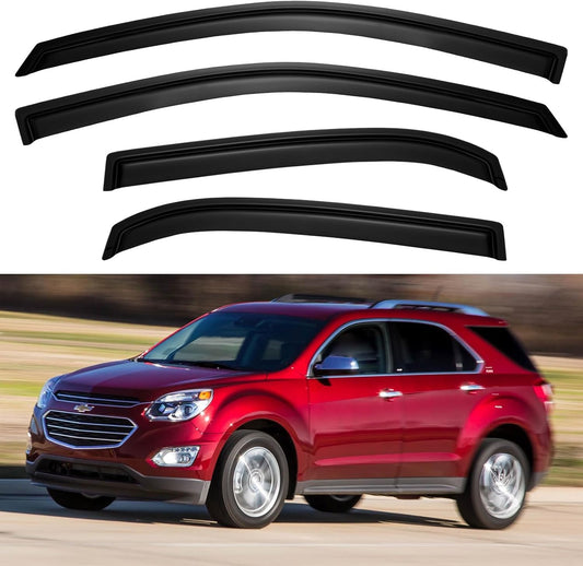 Window Visors Rain Guards for 2010 2011 2012 2013 2014 2015 2016 2017 Chevy Equinox, Out-Channel Window Vent Wind Deflectors Visors Shades for 10-17 Equinox