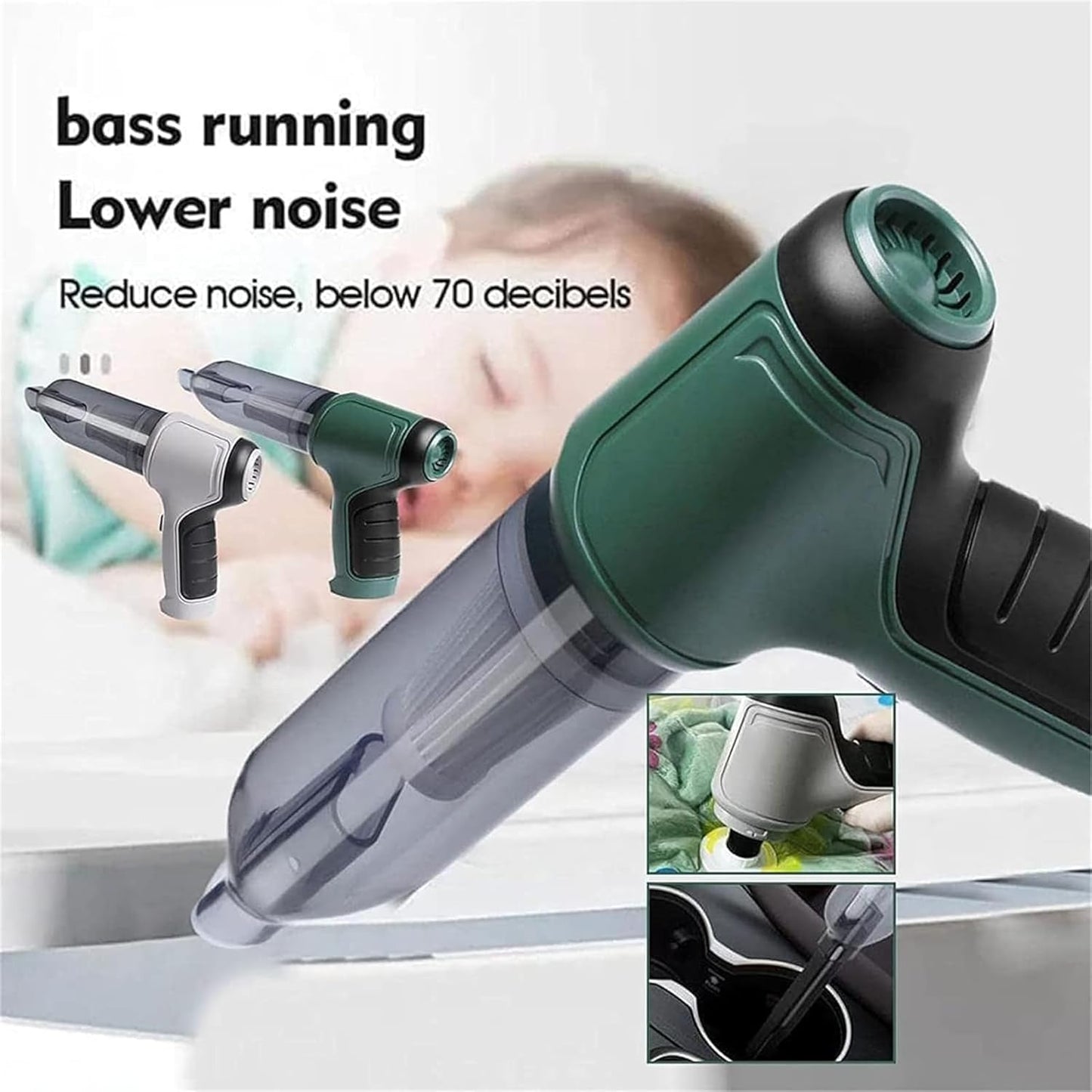 Itutn Car Vacuum/Blower,Itutn Wireless Handheld Car Vacuum Cleaner,Itutn 3 In 1 Vacuum 12000pa,Portable Mini Rechargeable Wireless Car Vacuum Cleaner (1pcs-gray)