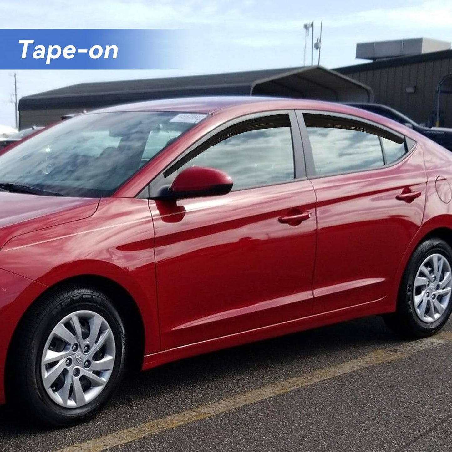 Window Visors Rain Guards Shield for 2017-2020 Hyundai Elantra, Out-Channel Window Vent Wind Deflectors Visors Shades for 17-20 Elantra SE SEL Value ECO Limited Sport