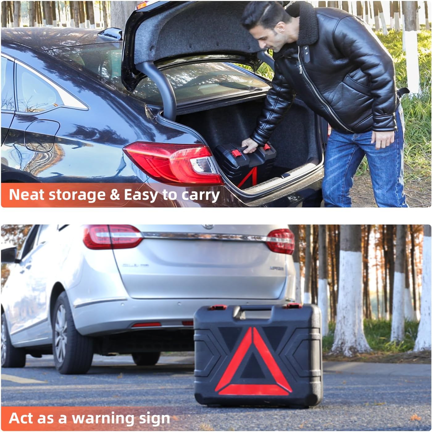 EFFIROSO Upgrade LED Light Electric Car Jack 5 Ton12V Hydraulic Jack Lift 5.9-20.8 Inch for SUV MPV Sedan Change Tires Garage Repair 11000 lbs