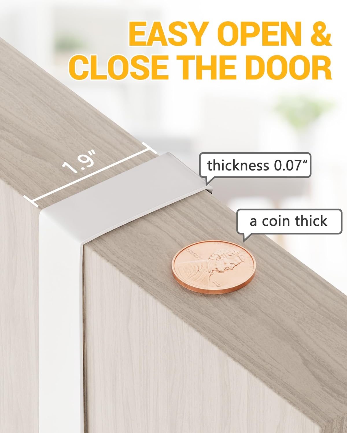 Lorbro Broom Holder Door Mount, Over the Door Broom and Mop Holder with 2 Over Door Hooks, Wood Broom Hanger, Tool Rack Organizer for Laundry, Garage, Closet, Kitchen Decor, 4 Slots & 4 Hooks Rustic