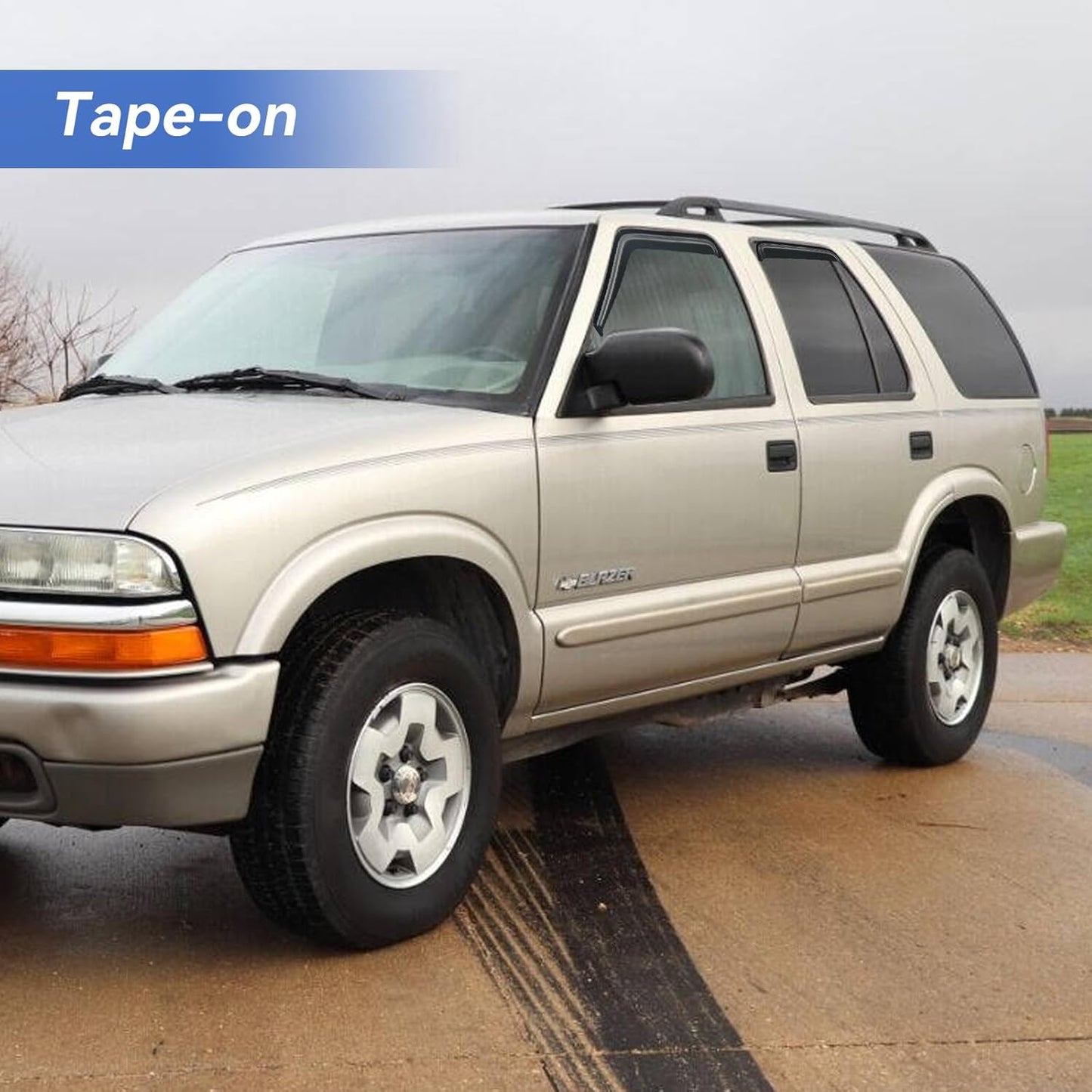 Window Visors Rain Guards Shield for 1995-2005 Chevy S10 Blazer/GMC S15 Jimmy, Out-Channel Window Vent Wind Deflectors Visors Shades for 1998-2001 GMC Envoy, 1996-2001 Oldsmobile Bravada