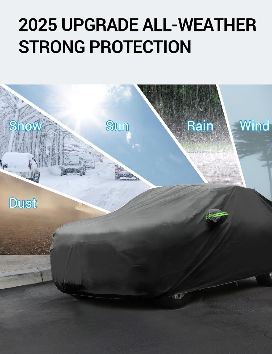 Proadsy 2025 Upgrade Car Cover Custom Fit for Hyundai Venue 2020-2025, Waterproof All Weather for Automobiles, Full Exterior Cover Rain Snow Sun Protector Indoor Outdoor Car Cover