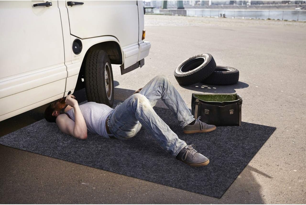 Maintenance Mat,Premium Reusable Absorbent Oil Maintenance Mat – Absorbent/Waterproof/Lightweight/Washable,Protects Garage Or Shop/Parking/Floor/Driveway Surface(36" x 48")