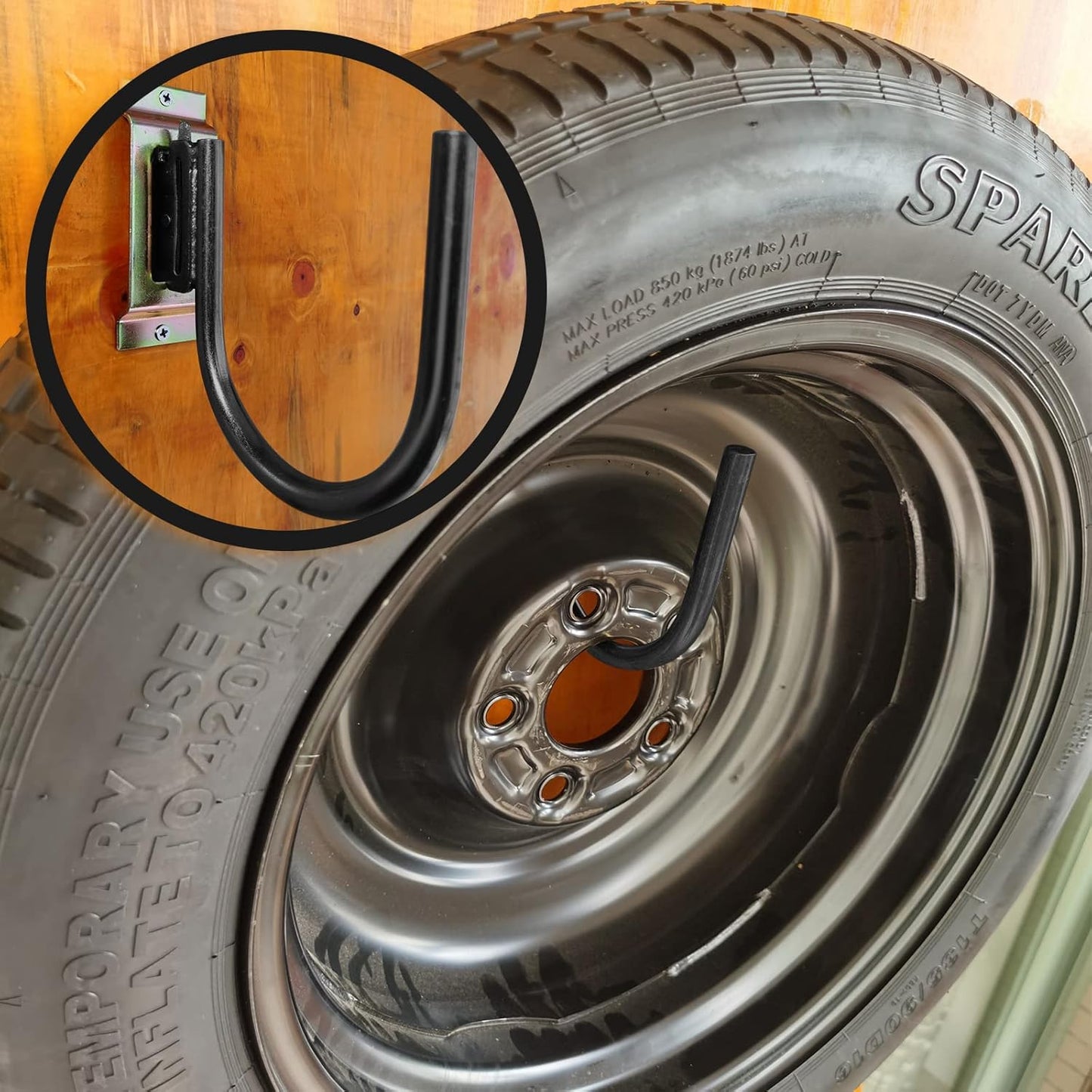 10PCS Heavy Duty E Track J Hooks，Large Steel 5" J Hook E Track Accessories for Enclosed Trailer,Workshop & Garage,Maximum Load 1400 Pounds(1/2" Diameter Solid Steel)