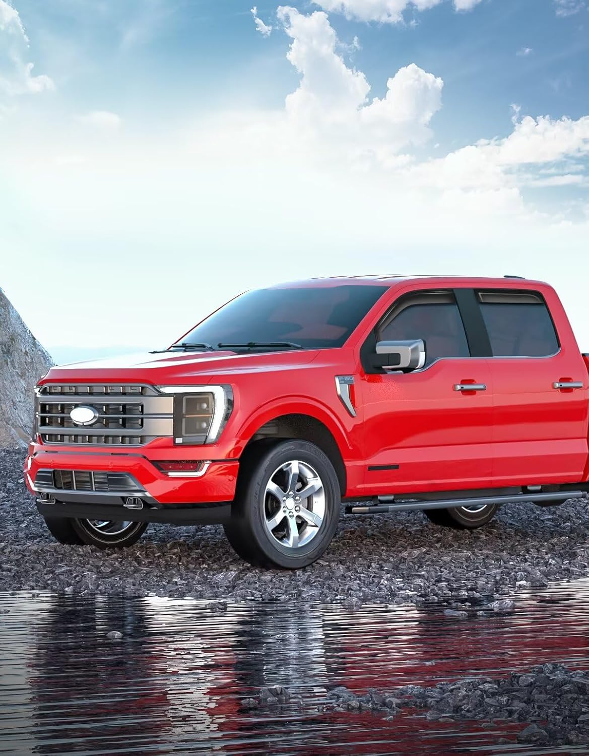 in-Channel Window Rain Guards Fit for Truck Ford F150 2021 2022 2023 2024 2025 SuperCrew Extra Durable Window Visors Window Deflectors Vent Visors Vent Shades Car Accessories-4 pcs 2-Q11-Gai