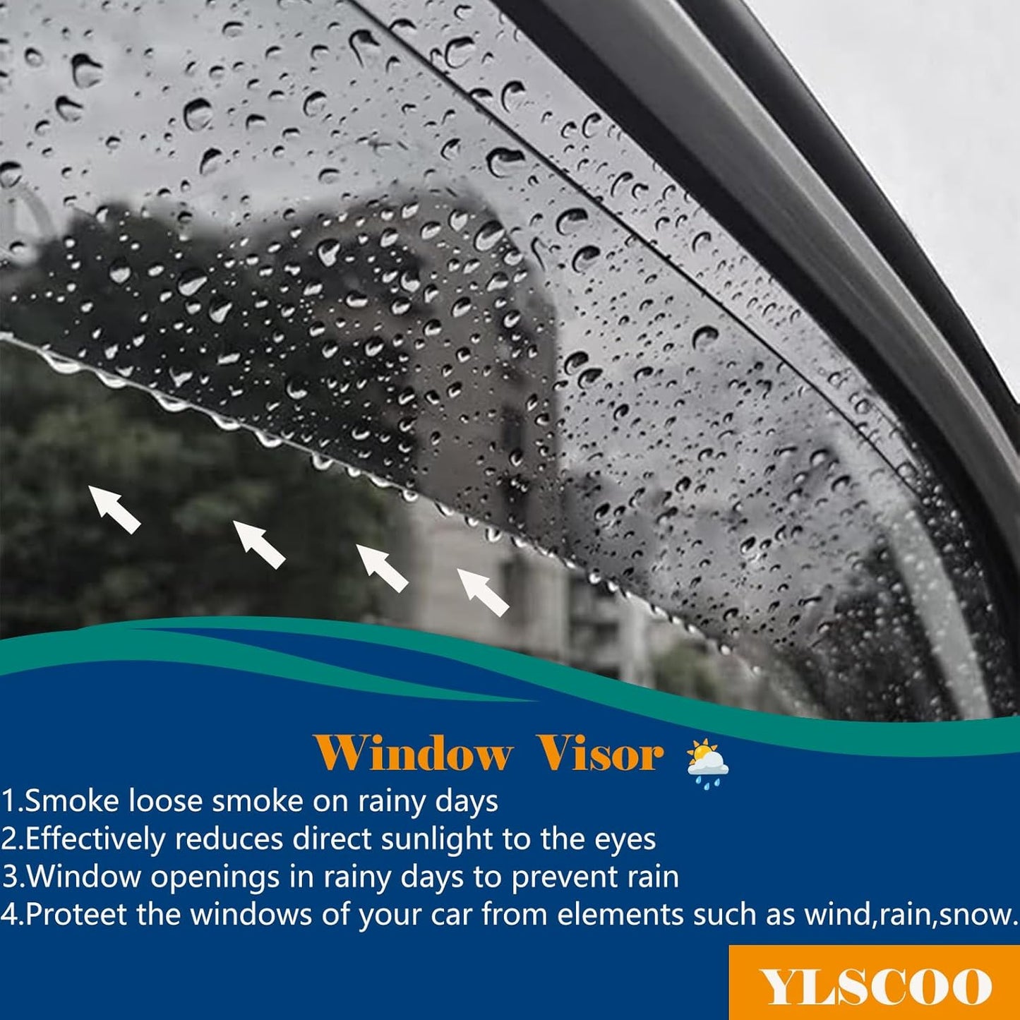 Window Visors Rain Guards fits 2013-2022 Buick Encore (Excludes Encore GX), Out-Channel Window Wind Deflectors Vent Shades for 14-22 Trax, Dark Smoke, 2014 2015 2016 2017 2018 2019 2020 2021