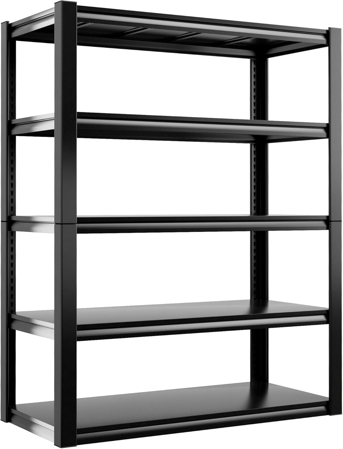 REIBII 2500LBS Garage Shelving 72" H Storage Shelves 39.8" W Metal Shelving Adjustable Garage Storage Shelves 5 Tier Heavy Duty Shelf for Basement Pantry Kitchen Warehouse