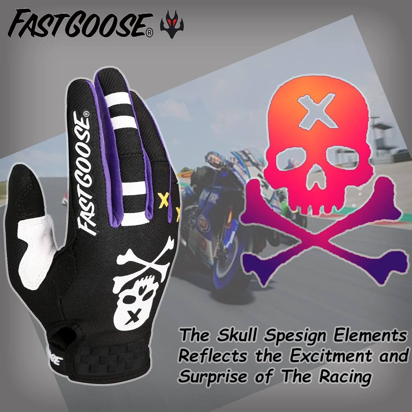 Dirt Bike Motorcycle Gloves - Motocross, Motorbike & ATV Off Road Racing Sports Cycling Gloves