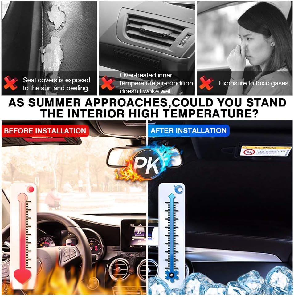 KUST Windshield Sun Shade for 2012-2022 Volkswagen VW Passat Accessories Sunshade Sun Visor Protector Foldable Blocks UV Rays Keep Your Car Cooler