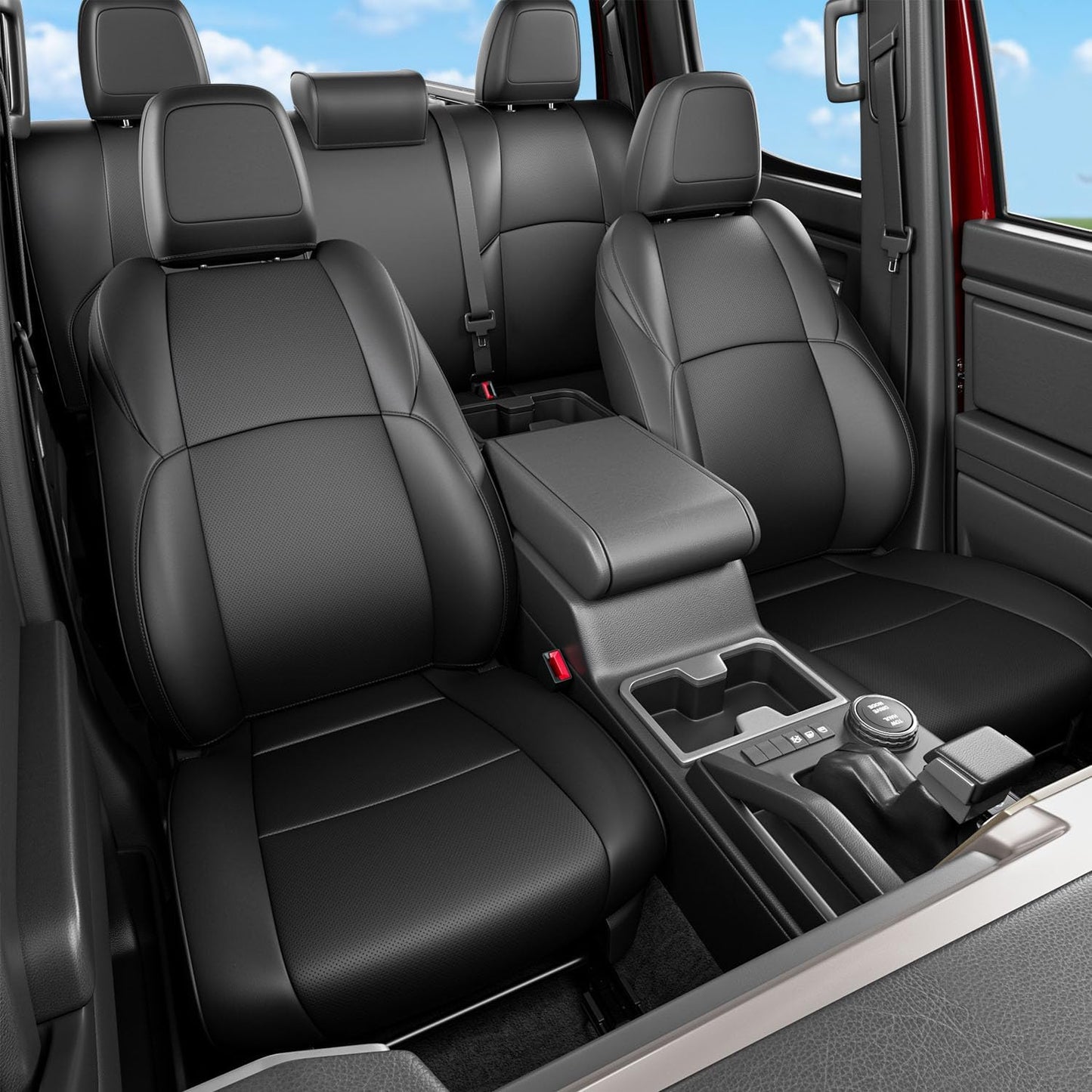 PTYYDS Car Seat Covers Compatible with 2024 2025 Toyota Tacoma Seat Protector Black Full Set Cover Replacement for 2024 2025 Toyota Tacoma Accessories