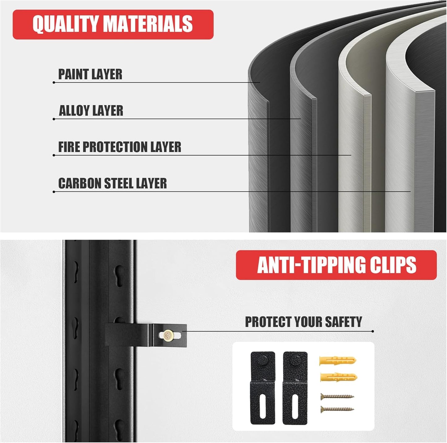 Metal Garage Shelving Unit, 5 Tier Heavy Duty Storage Shelf, Utility, and Industrial Use - Durable Metal Storage Rack Shelving, Garage Storage Shelf Organizer 18" D x40 W x78 H