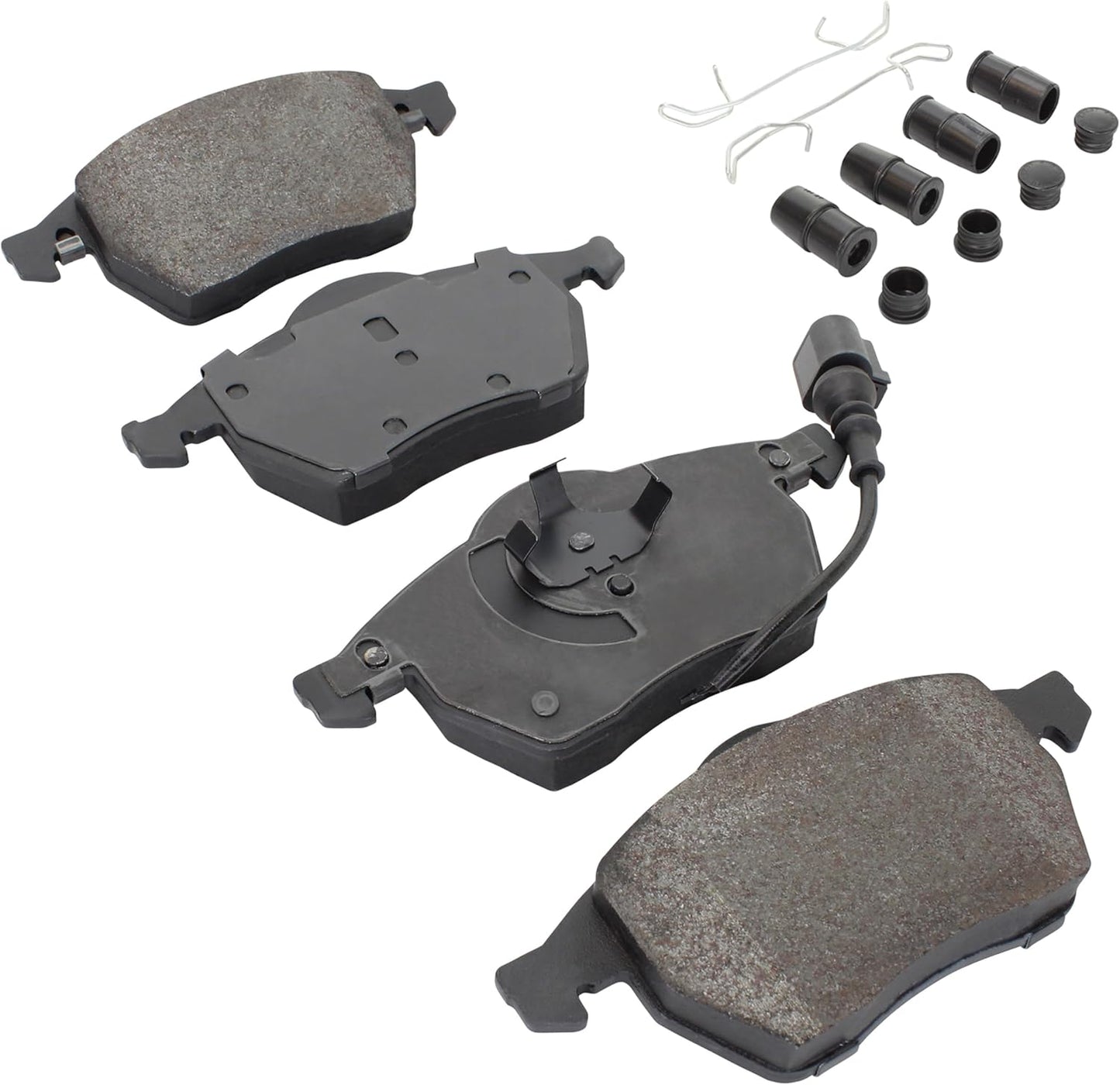 Premium Ceramic Front Brake Pads (1001-0687AC) Compatible with 1995-2010 Audi/Seat/Volkswagen (A4 Quattro/A6/A6 Quattro/A8 Quattro/Alhambra/Beetle/Golf/Jetta/S3/Toledo/TT/TT Quattro)