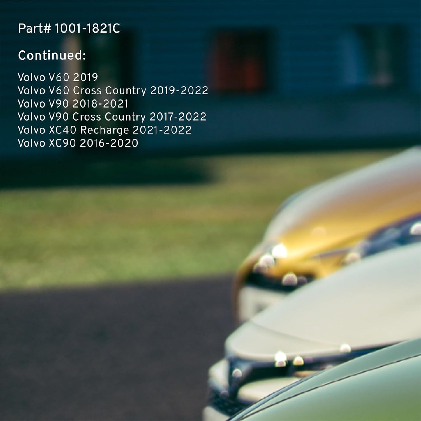 Premium Ceramic Rear Brake Pads (1001-1821C) Compatible with 2014-2025 Jaguar/Land Rover/Volvo (Discovery/E-Pace/F-Pace/I-Pace/Range Rover Evoque/Range Rover Velar/S60/S90/V60 & More)