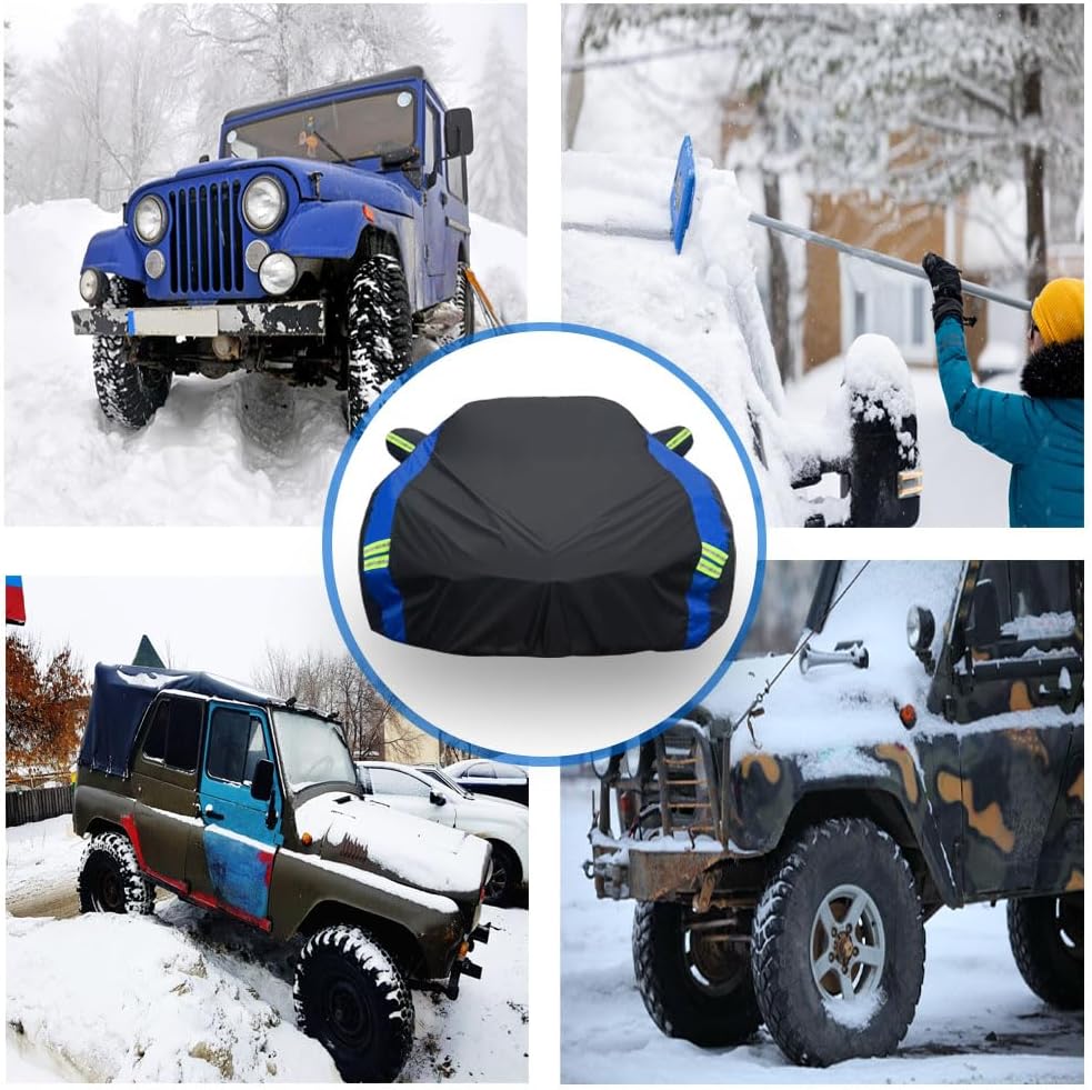 Avecrew for Chevrolet Corvette C8 Car Cover Waterproof All Weather for Automobiles, Outdoor Full Exterior Covers Fit 2020-2024 Corvette C8 with Windproof Strap and Driver Door Zipper