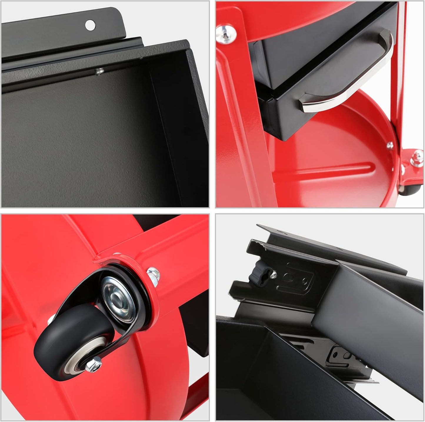 DNA Motoring TOOLS-00197 Round Mechanics Roller Seat Creeper Stool With Padded Cushion, Tool Storage Drawer & Tray, 300 Lbs Max Weight Capacity