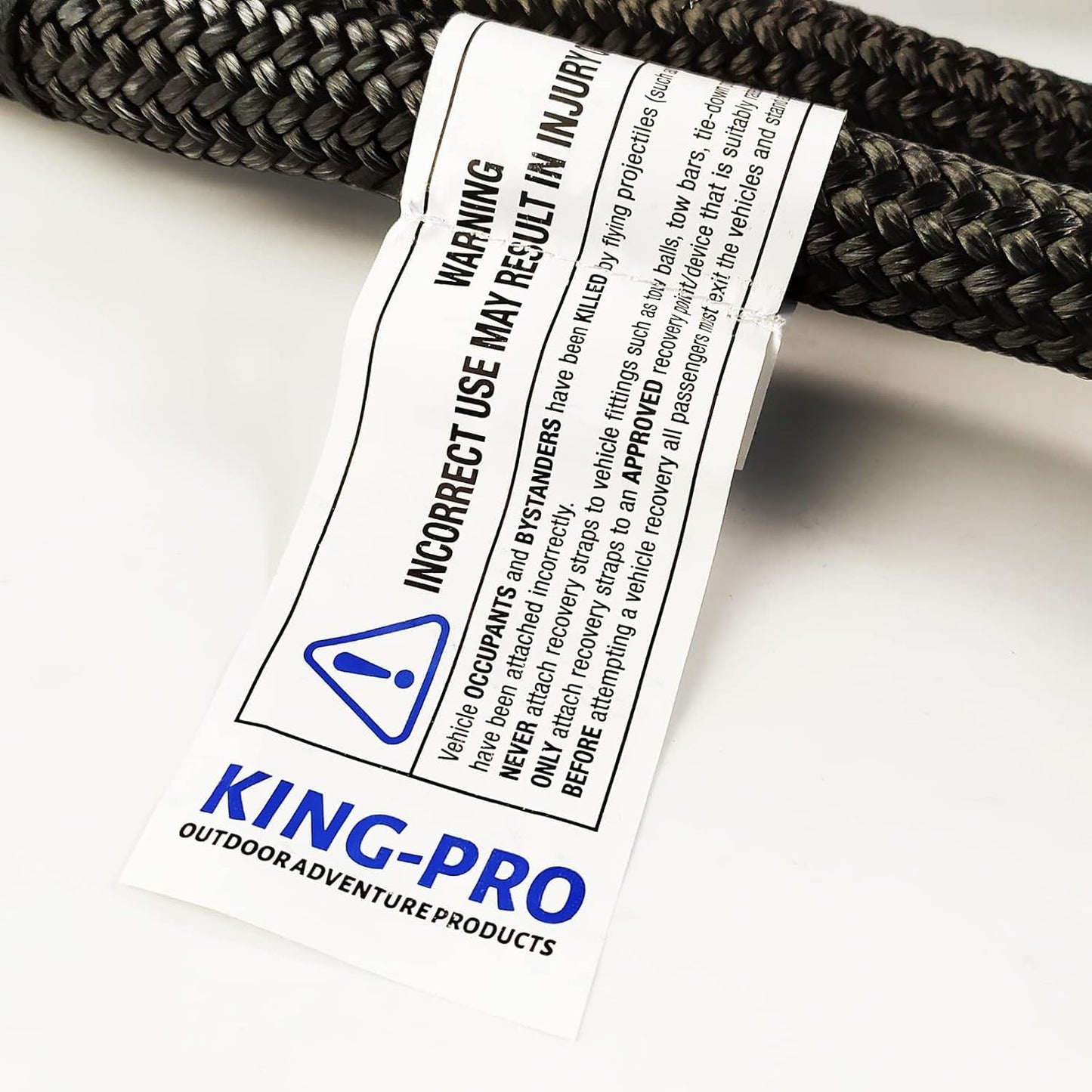 KING-PRO Kinetic Recovery Rope 3/4“x30' Towing Rope 20,000lbs Breaking Strength 100% Nylon Made Heavy Duty Offroad Snatch Strap 30% Elasticity for Full-Size Truck Large SUVs Offroad Vehicels (Blue)