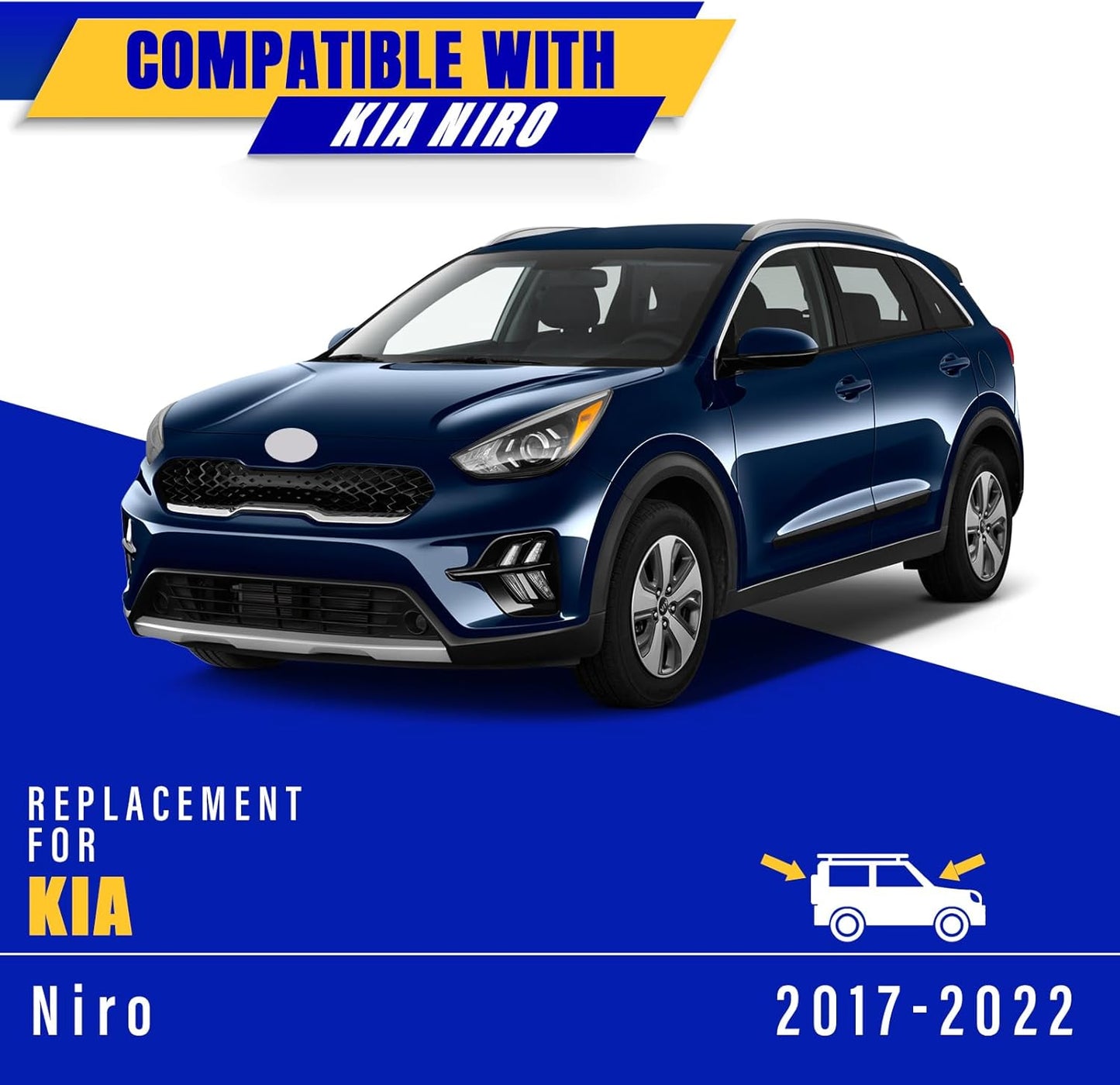 3 wipers Replacement for 2017-2021 2022 Kia Niro, Windshield Wiper Blades Original Equipment Replacement - 26"/16"/12" (Set of 3) U/J HOOK