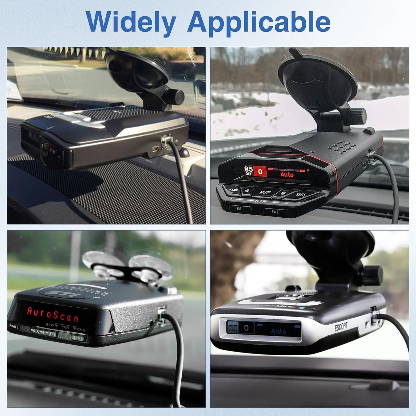 Radar Detector Cable,USB C to RJ11 Cable Charging Kit,with Automatic Recognition and Matching Voltage Function,for Escort Max360 Unide Beltronics Cob'r'a DualPro 360 Radenso XP etc Radar Detector