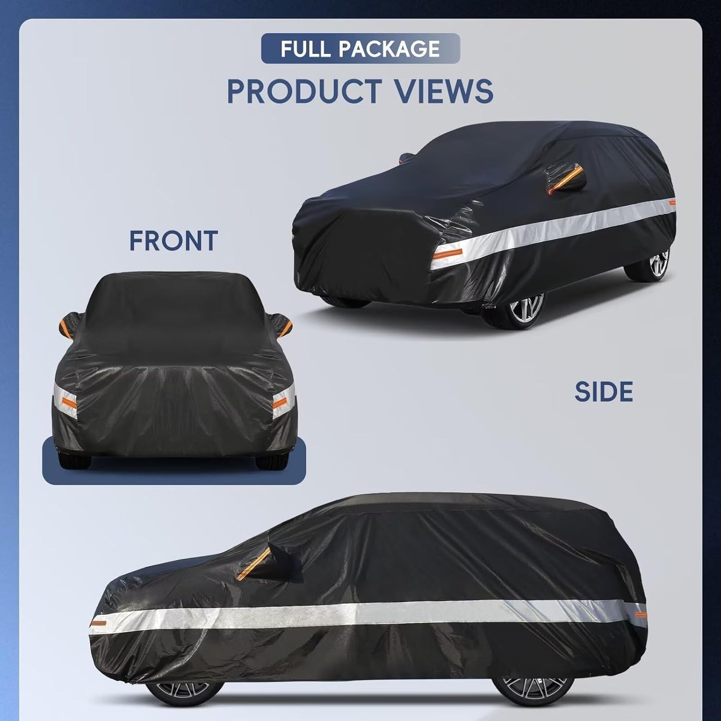 10 Layers SUV Car Cover Custom Fit for Genesis GV80 (2021-2025), Waterproof All Weather for Automobiles, Outdoor Full Cover Sun Dust Rain Protection with Cotton. Black