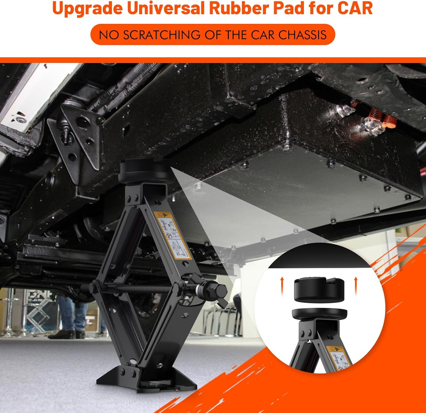 IMAYCC Car Jack 2.5 Ton/5512 lbs Universal Scissor Jack With Rubber Pad, Portable Tire Changing Kit With Lug Wrench, Emergency Kit for Sedan SUV MPV